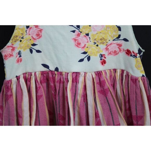 MATILDA JANE PLATINUM SLEEVELESS FLORAL AT THE TOP SEAHORSE RIBBON TRIM SIZE 6 - Picture 3 of 8